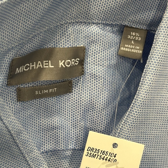 Men’s Blue Long Sleeve Button Down Dress Shirt Large 16 1/2 32-33 - Picture 6 of 9